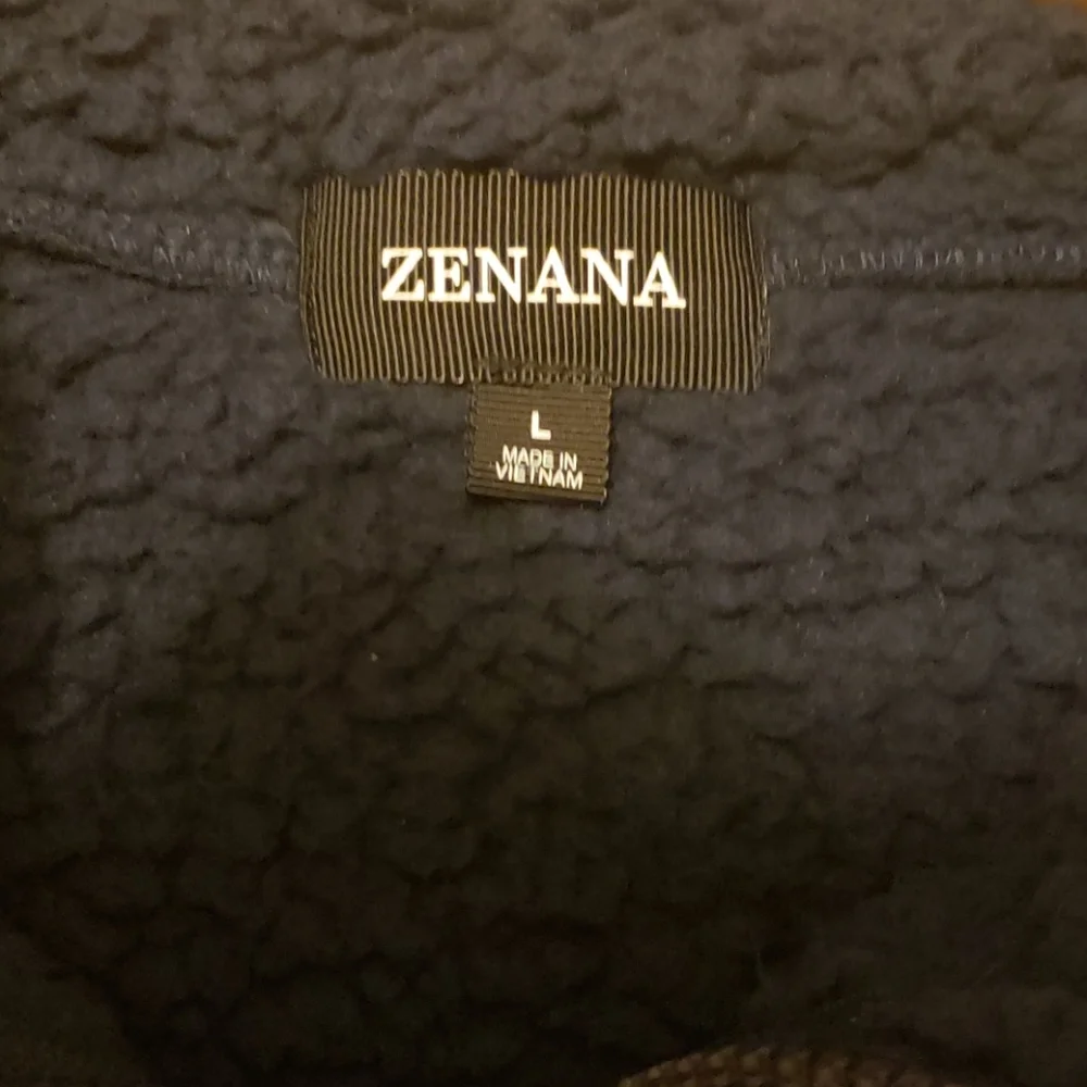 Navy Blue Sherpa / Teddy Bear Jacket w Pockets XL nwot - Picture 4 of 4